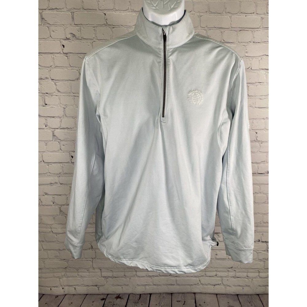 Greg Norman Blue 1/4 Zip Pullover Play Dry World Golf Championships Jacket Men M